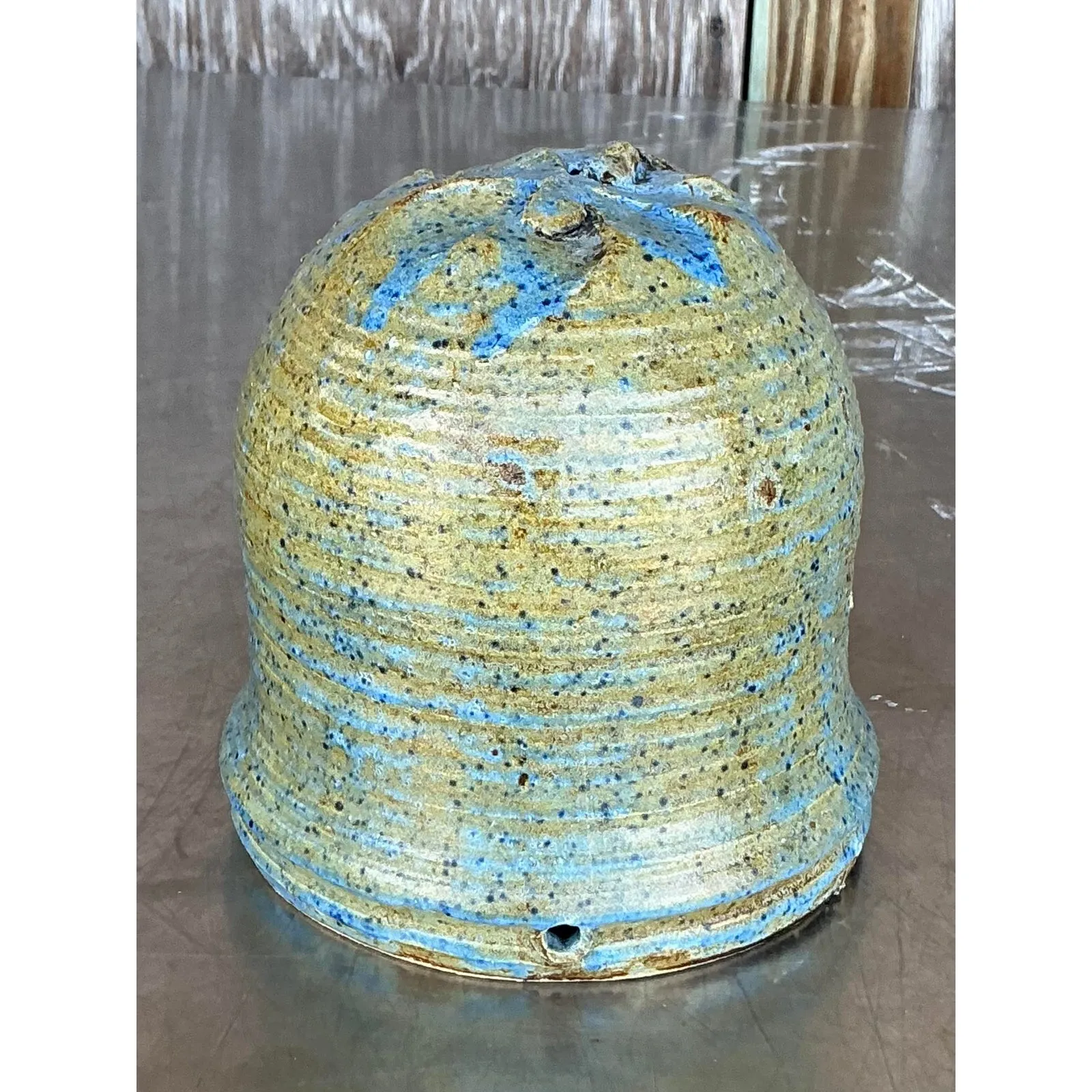Late 20th Century Boho Hanging Studio Pottery Planter — additional photo 5