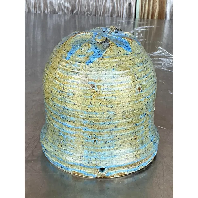 Late 20th Century Boho Hanging Studio Pottery Planter — additional photo 5
