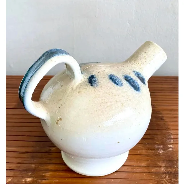 Late 20th Century Boho Studio Pottery Pitcher — additional photo 1