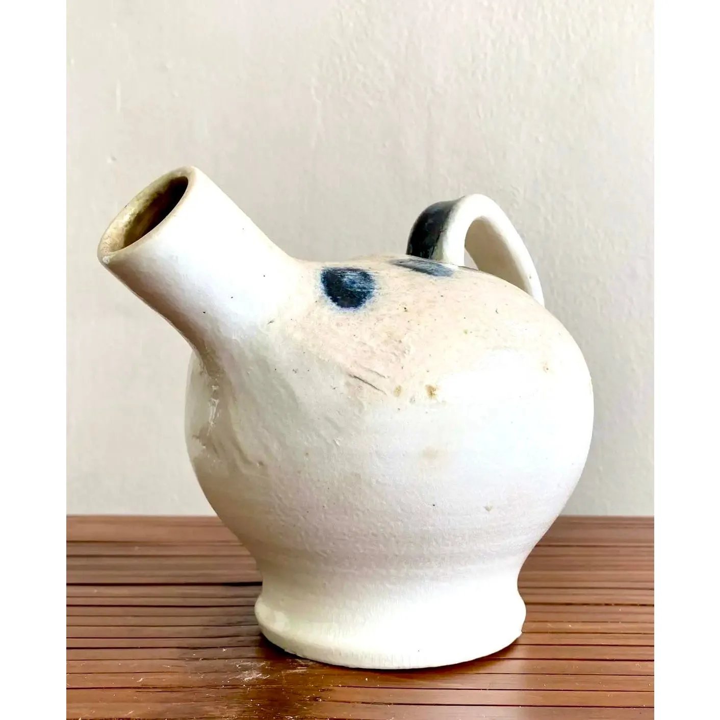 Late 20th Century Boho Studio Pottery Pitcher — additional photo 3