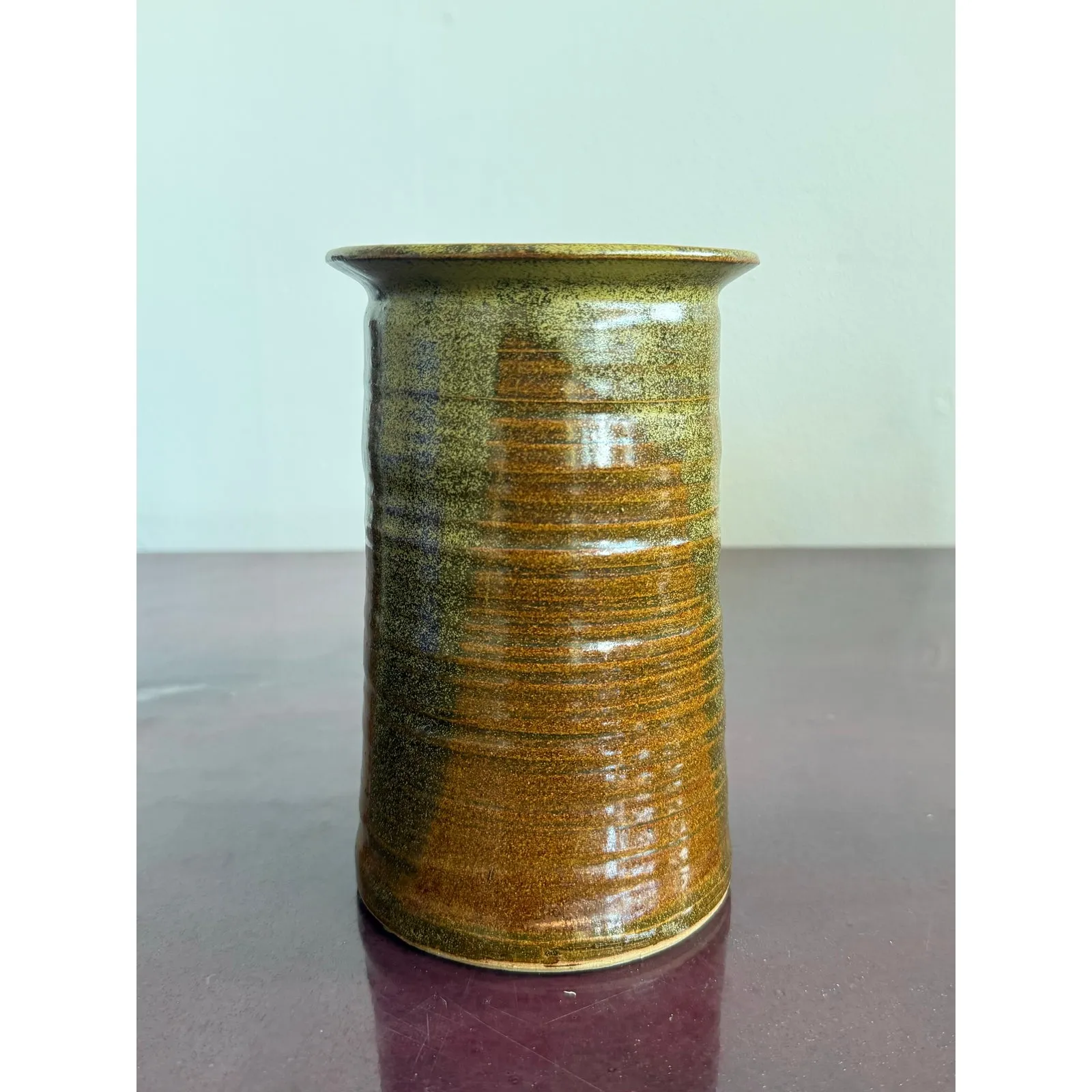 Late 20th Century Studio Pottery Glazed Ceramic Vase — additional photo 7
