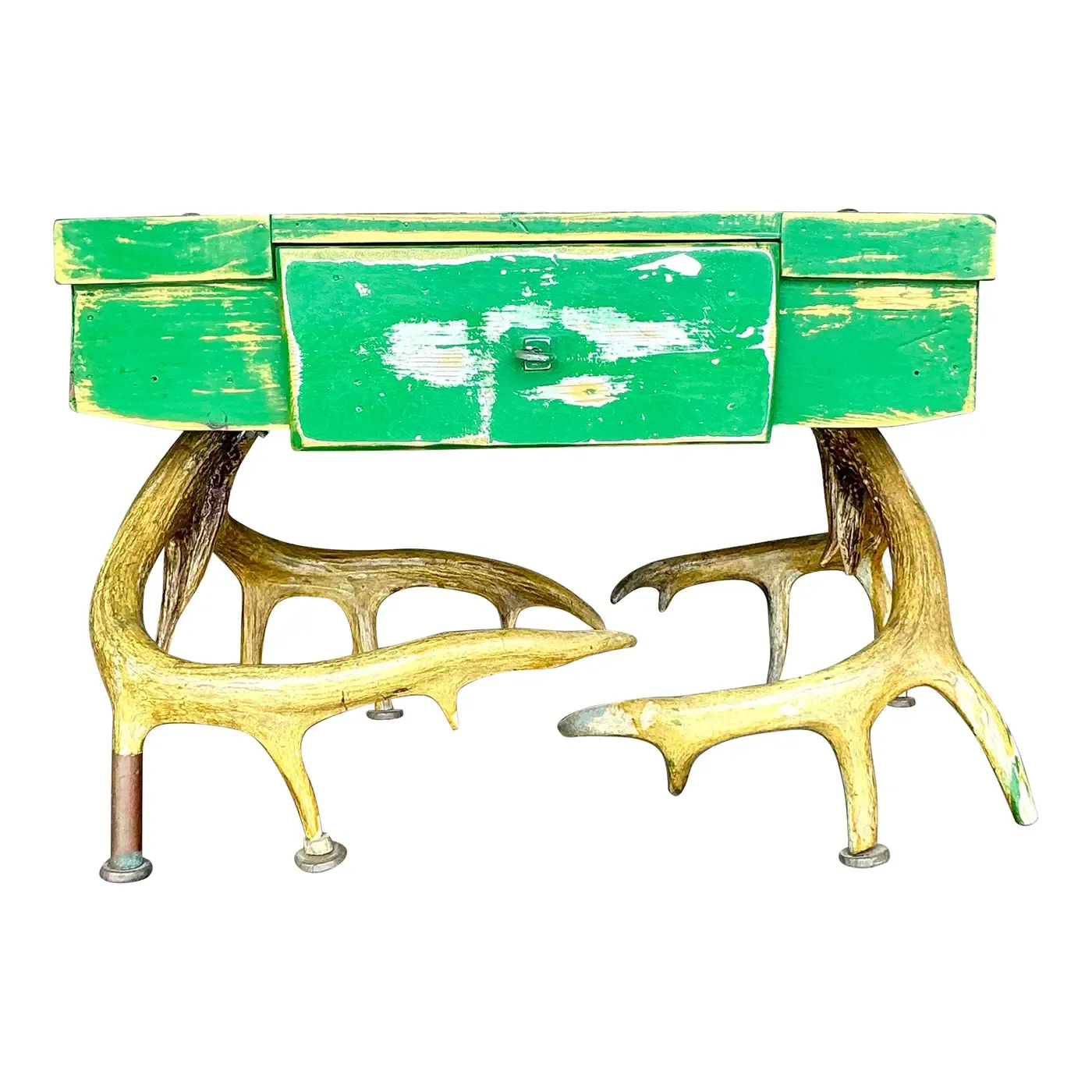 Late 20th Century Vintage Boho Antler Table — additional photo 1