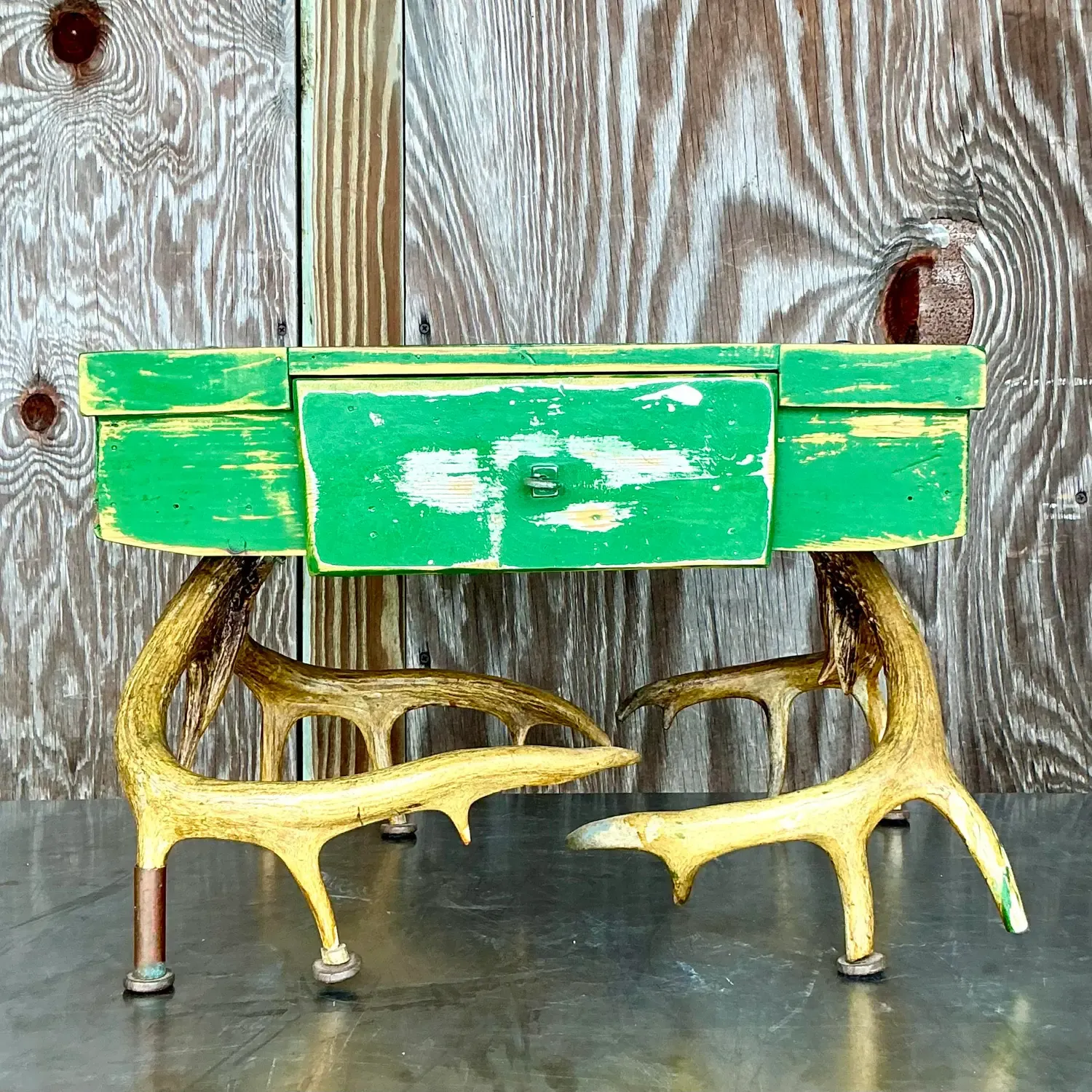 Late 20th Century Vintage Boho Antler Table — additional photo 8