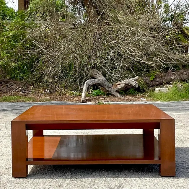 Late 20th Century Vintage Boho Nancy Corzine Lacquered Coffee Table — additional photo 2