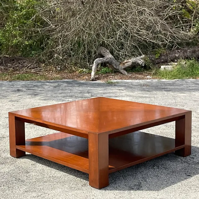 Late 20th Century Vintage Boho Nancy Corzine Lacquered Coffee Table — additional photo 3