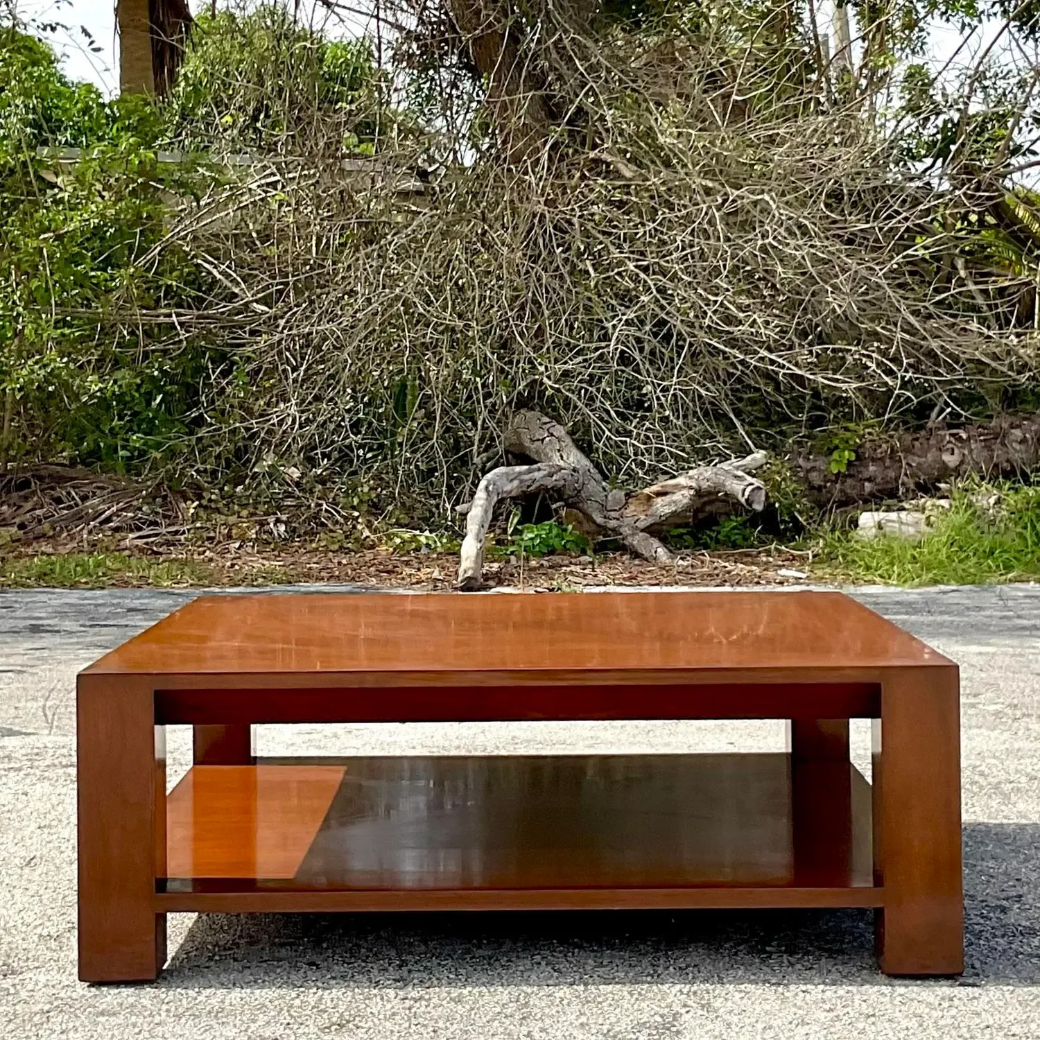 Late 20th Century Vintage Boho Nancy Corzine Lacquered Coffee Table — additional photo 4