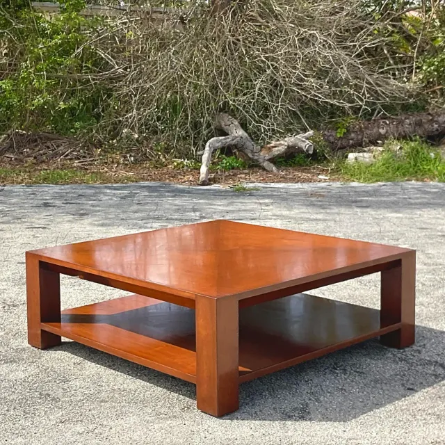 Late 20th Century Vintage Boho Nancy Corzine Lacquered Coffee Table — additional photo 6