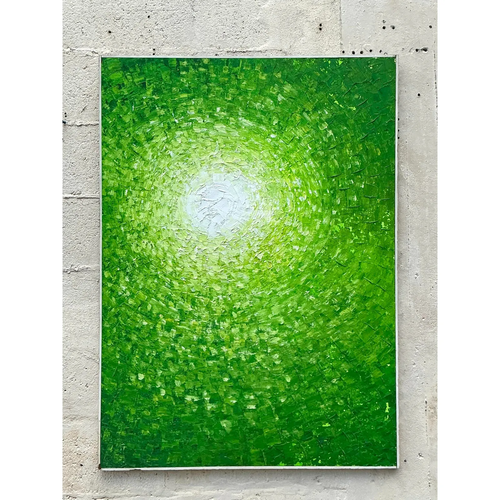 Late 20th Century Vintage Boho Original Abstract Oil on Board — additional photo 5