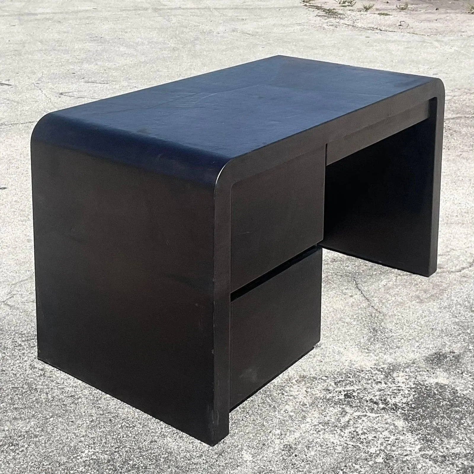 Late 20th Century Vintage Contemporary Signed Karl Springer Waterfall Desk — additional photo 1