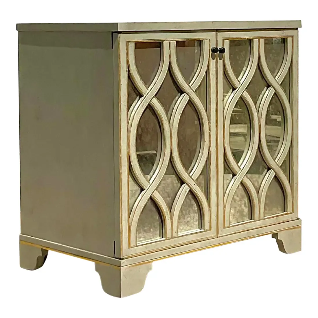 Late 20th Century Vintage Regency Gilt Tipped Cabinet