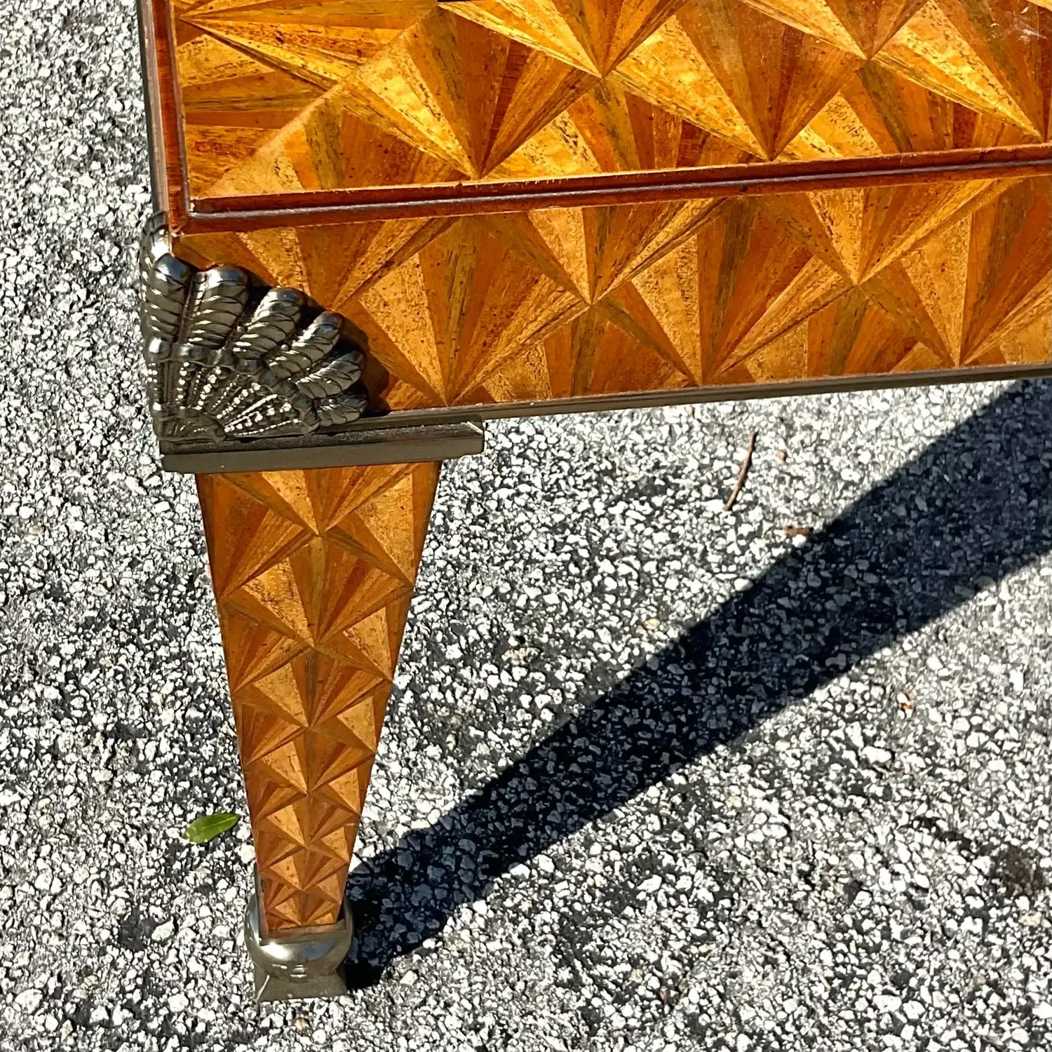 Late 20th Century Vintage Regency Maitland Smith Inlay Coffee Table — additional photo 5