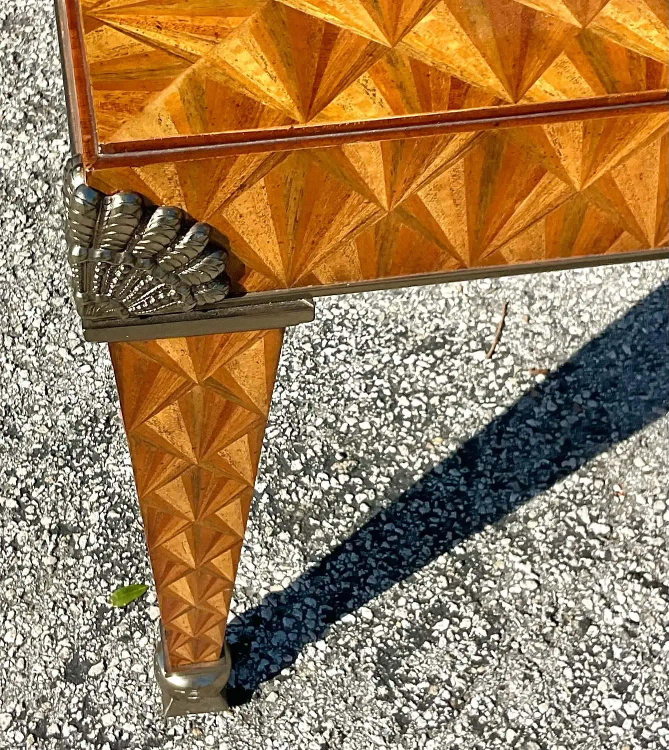 Late 20th Century Vintage Regency Maitland Smith Inlay Coffee Table — additional photo 7