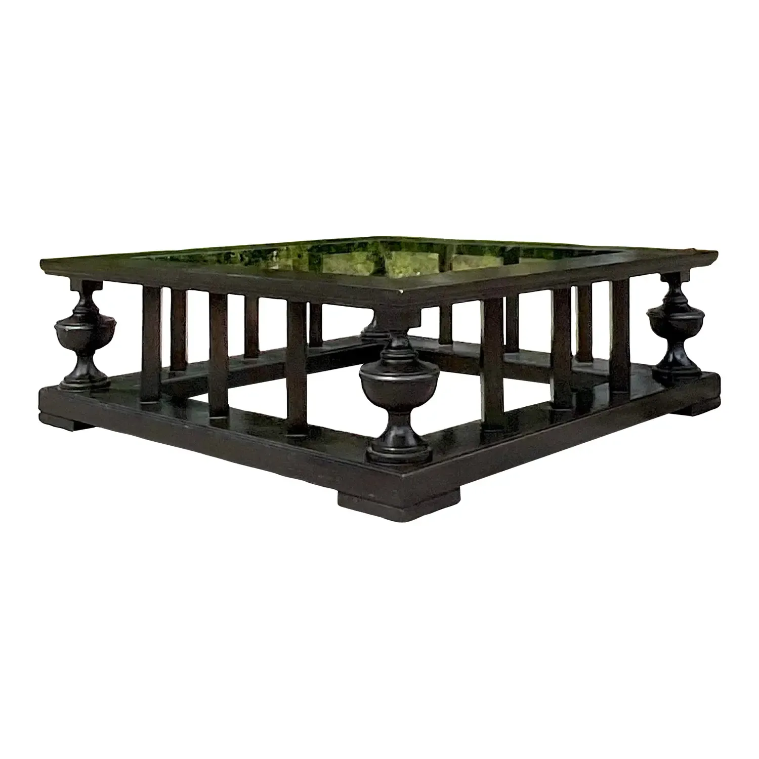 Late 20th Century Vintage Regency Pediment Coffee Table After John Roselli — additional photo 1