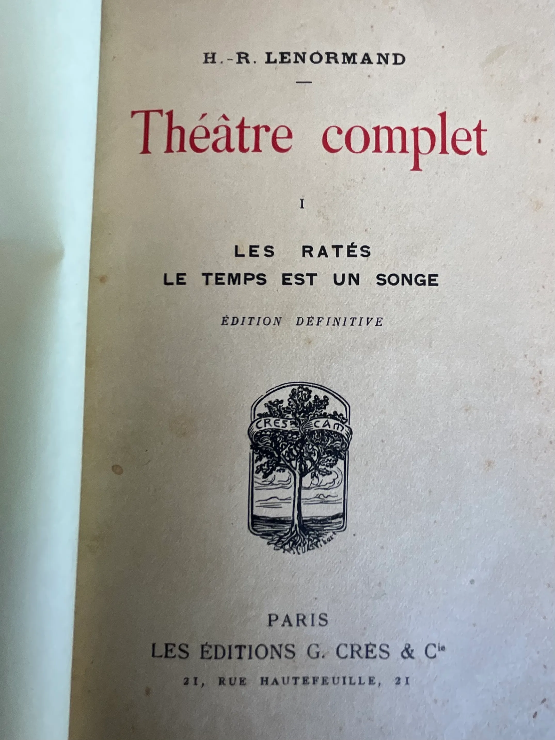 Lenormand "Theatre Complet" Volumes 1-5 — additional photo 6