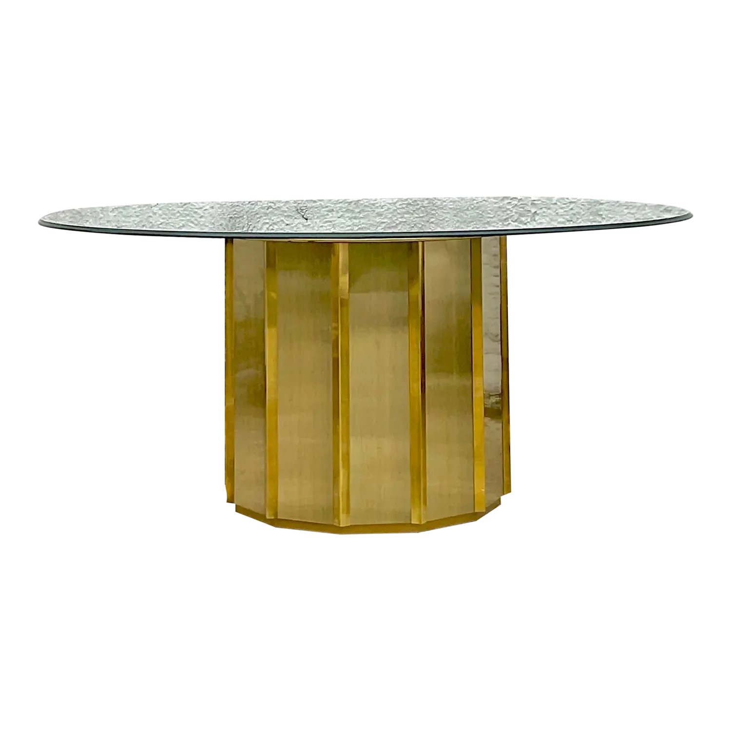 Mid 20th Century After Bernard Rohne for Mastercraft Faceted Dining Table