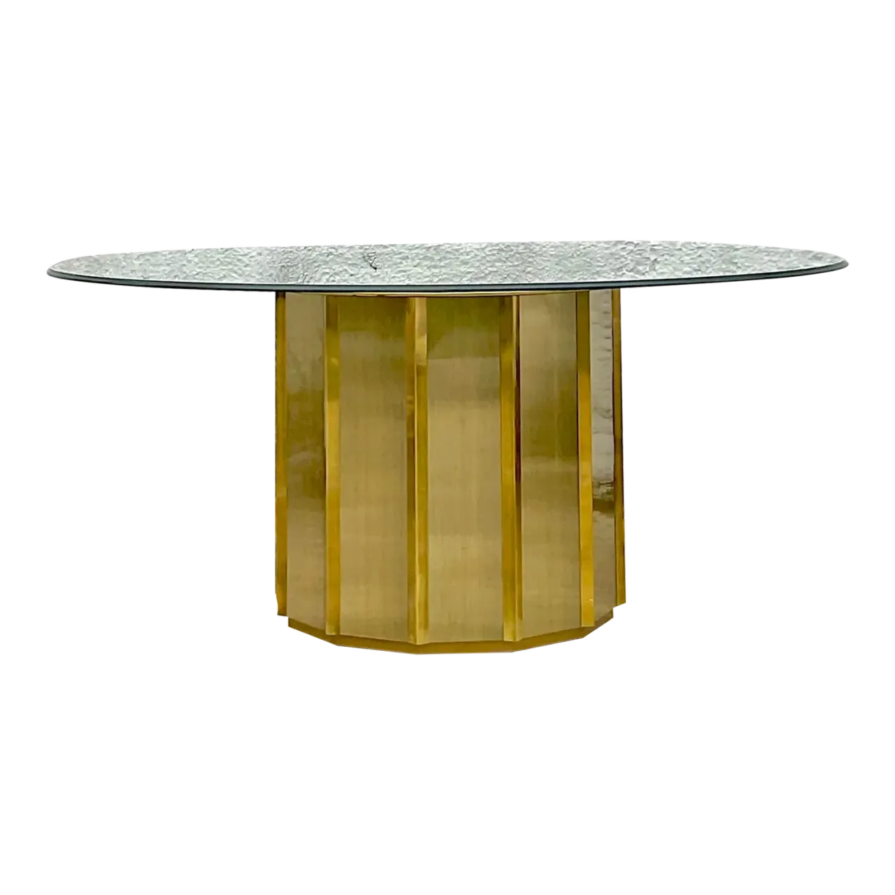 Mid 20th Century After Bernard Rohne for Mastercraft Faceted Dining Table