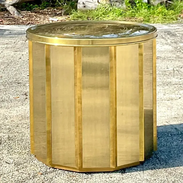 Mid 20th Century After Bernard Rohne for Mastercraft Faceted Dining Table — additional photo 4