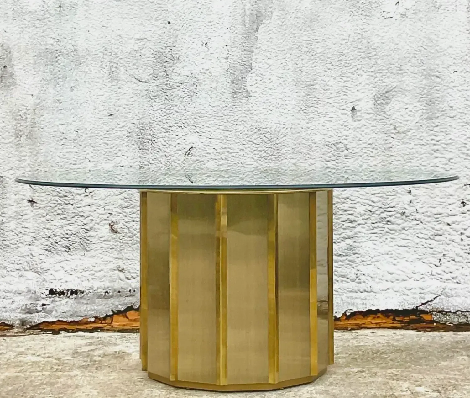 Mid 20th Century After Bernard Rohne for Mastercraft Faceted Dining Table — additional photo 5