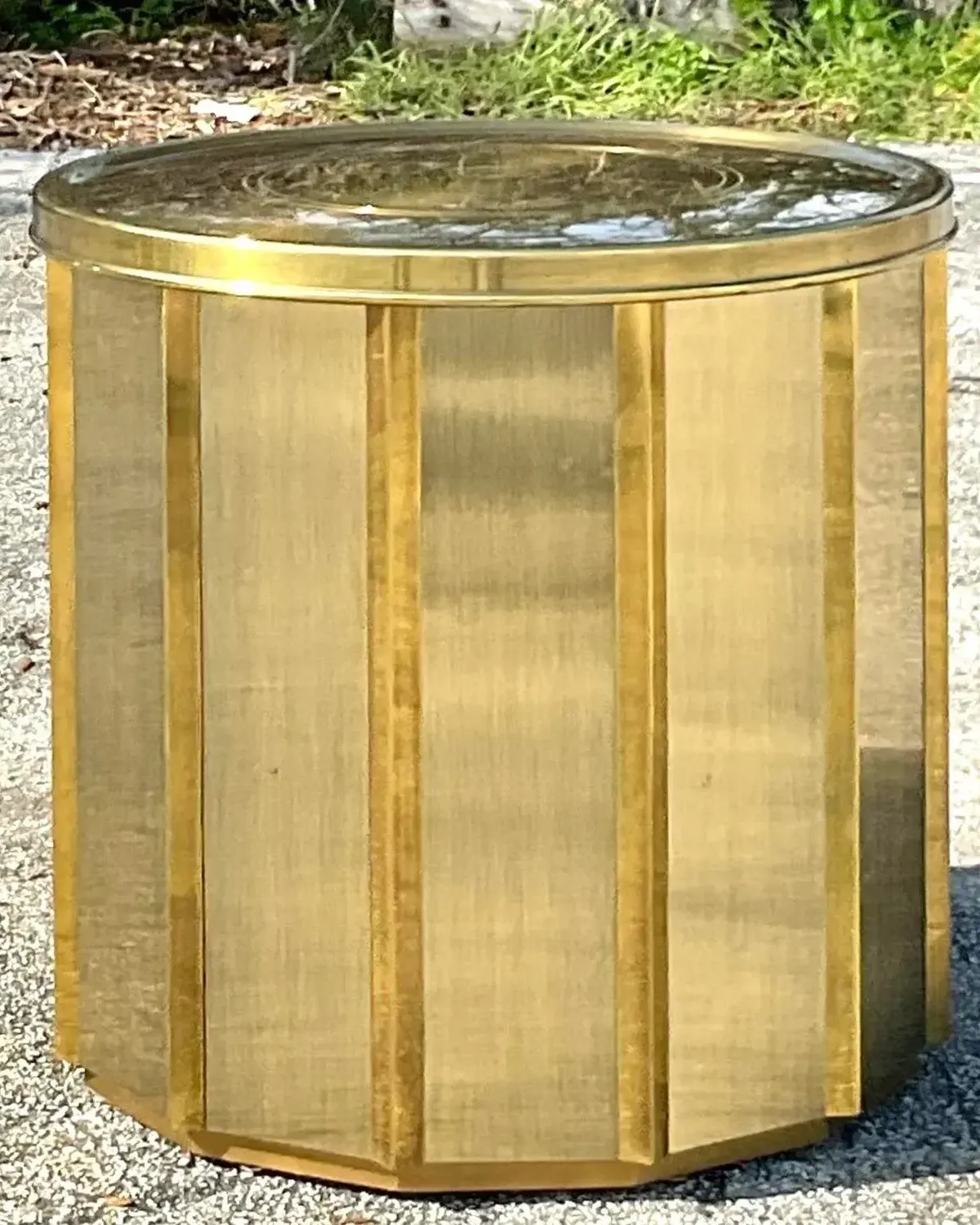 Mid 20th Century After Bernard Rohne for Mastercraft Faceted Dining Table — additional photo 8