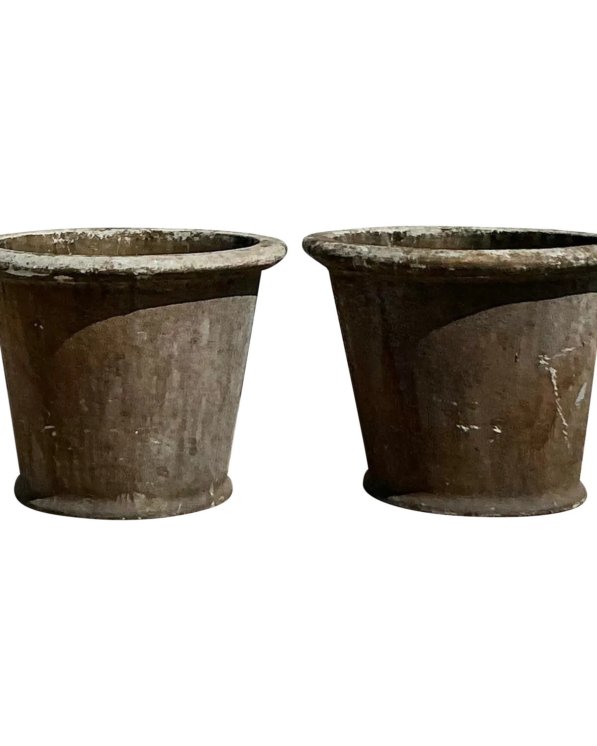 Mid 20th Century Boho Glazed Ceramic Clay Pots - A Pair — additional photo 2