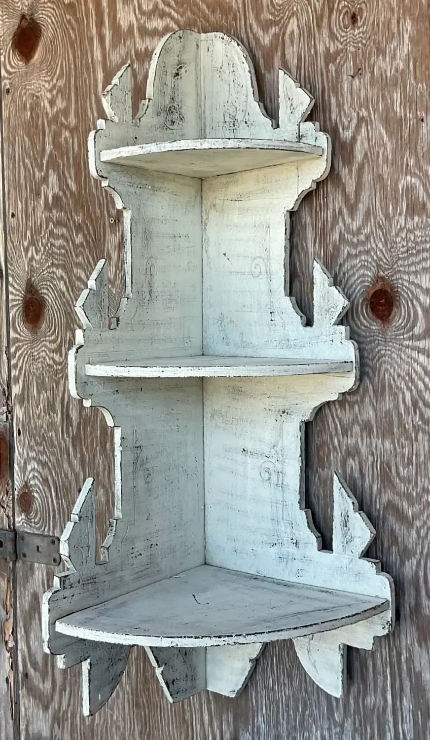 Mid 20th Century Primitive Corner Wall Shelf — additional photo 4