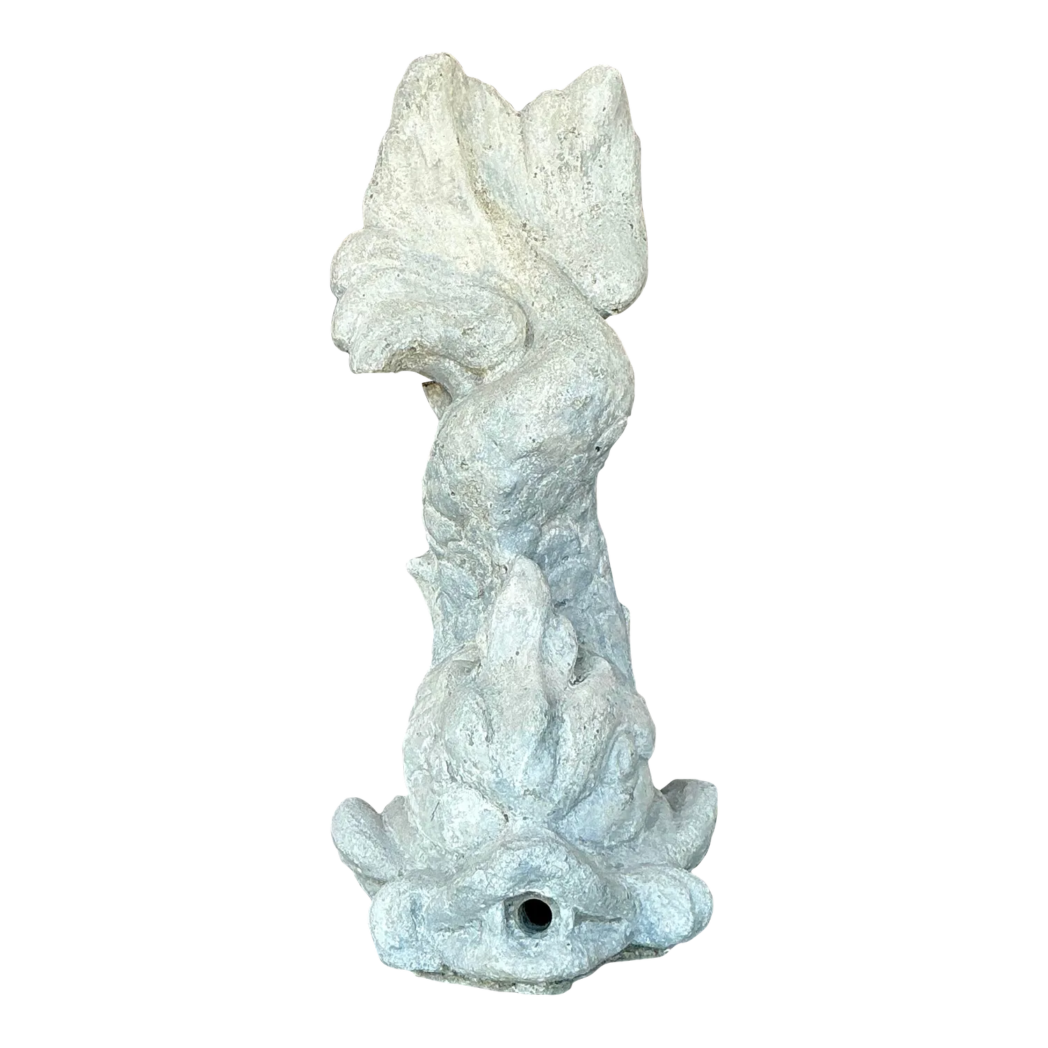 Mid 20th Century Regency Cast Concrete Koi Fountain