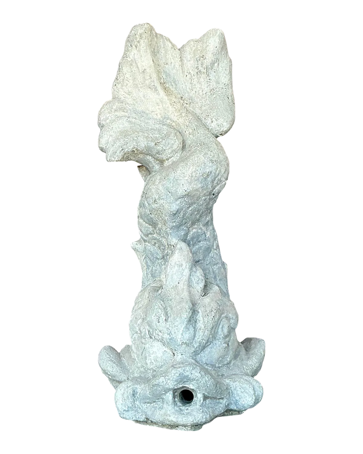 Mid 20th Century Regency Cast Concrete Koi Fountain