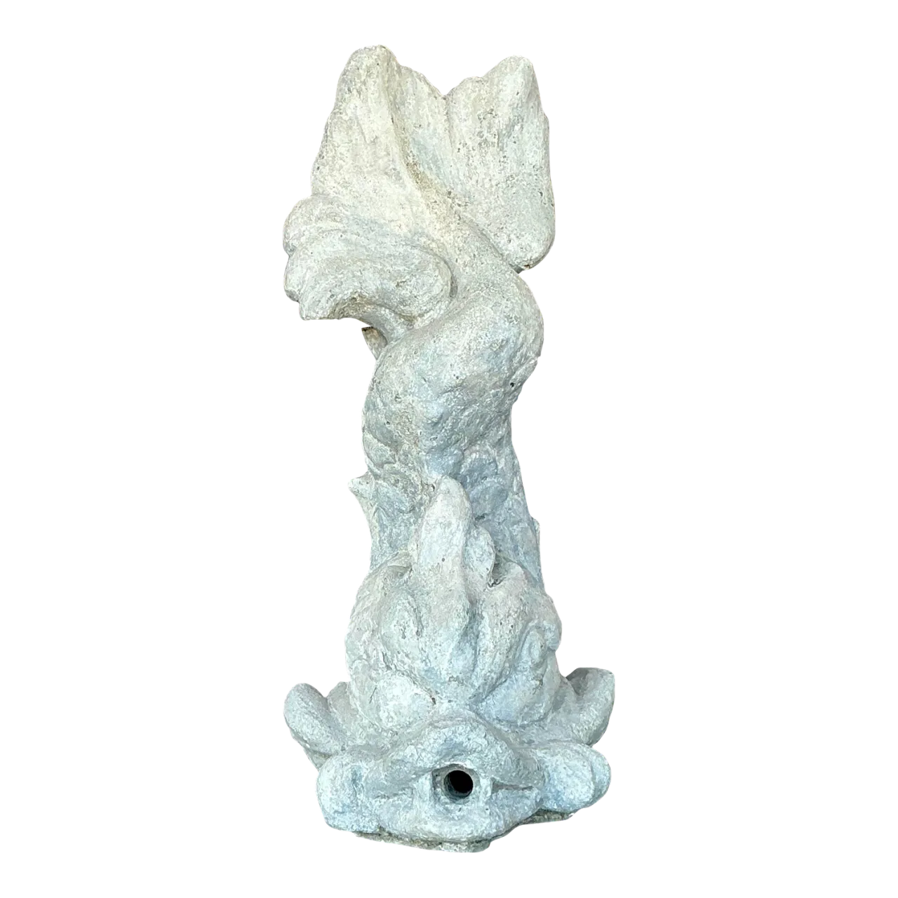 Mid 20th Century Regency Cast Concrete Koi Fountain