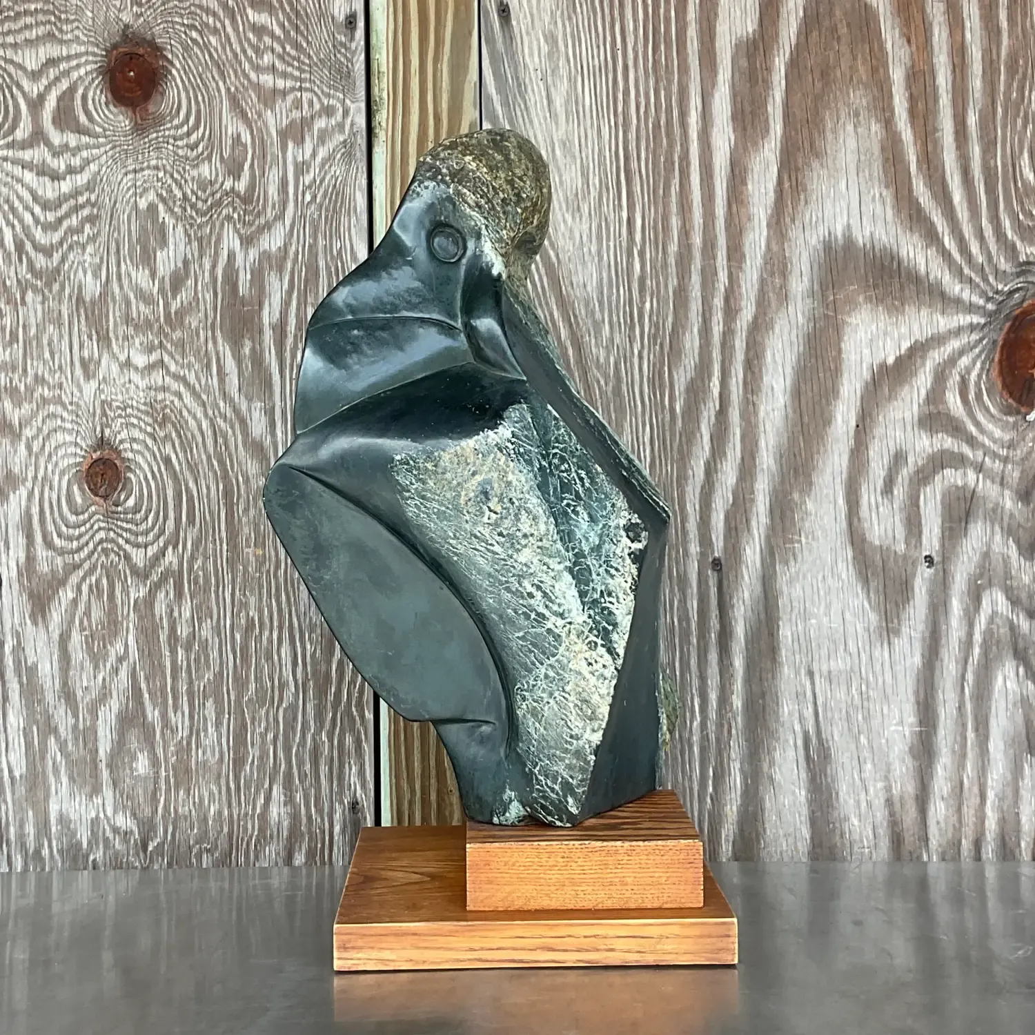 Mid 20th Century Vintage Boho Abstract Stone Sculpture — additional photo 1