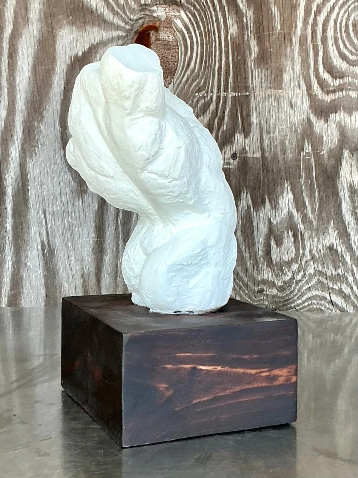 Mid 20th Century Vintage Boho Plaster Torso of Man — additional photo 2