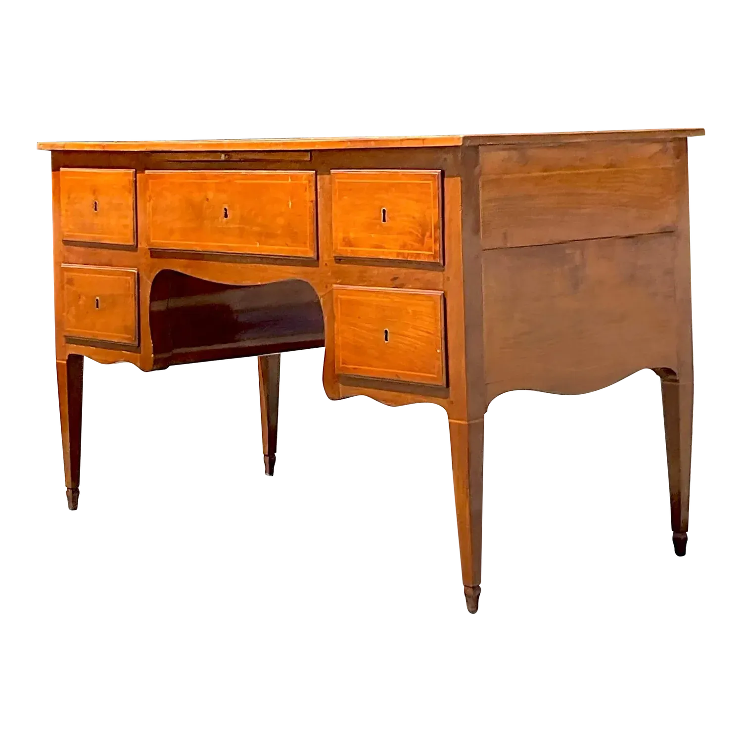 Mid 20th Century Vintage Italian Inlay Partners Desk — additional photo 2