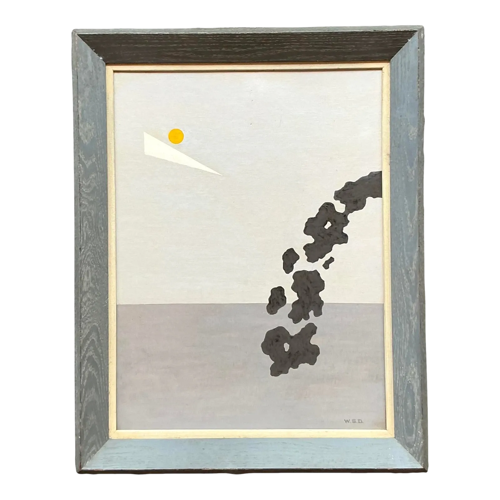 Mid 20th Century Vintage MCM Original Abstract Oil on Board — additional photo 2