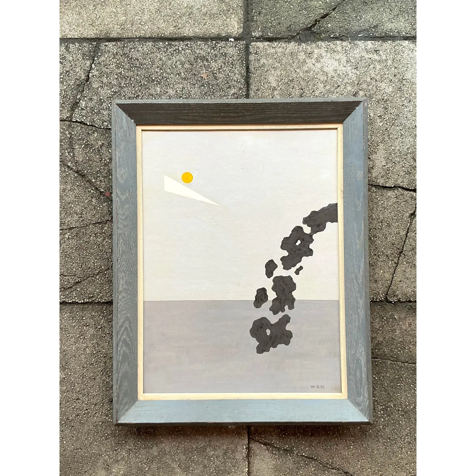 Mid 20th Century Vintage MCM Original Abstract Oil on Board — additional photo 3