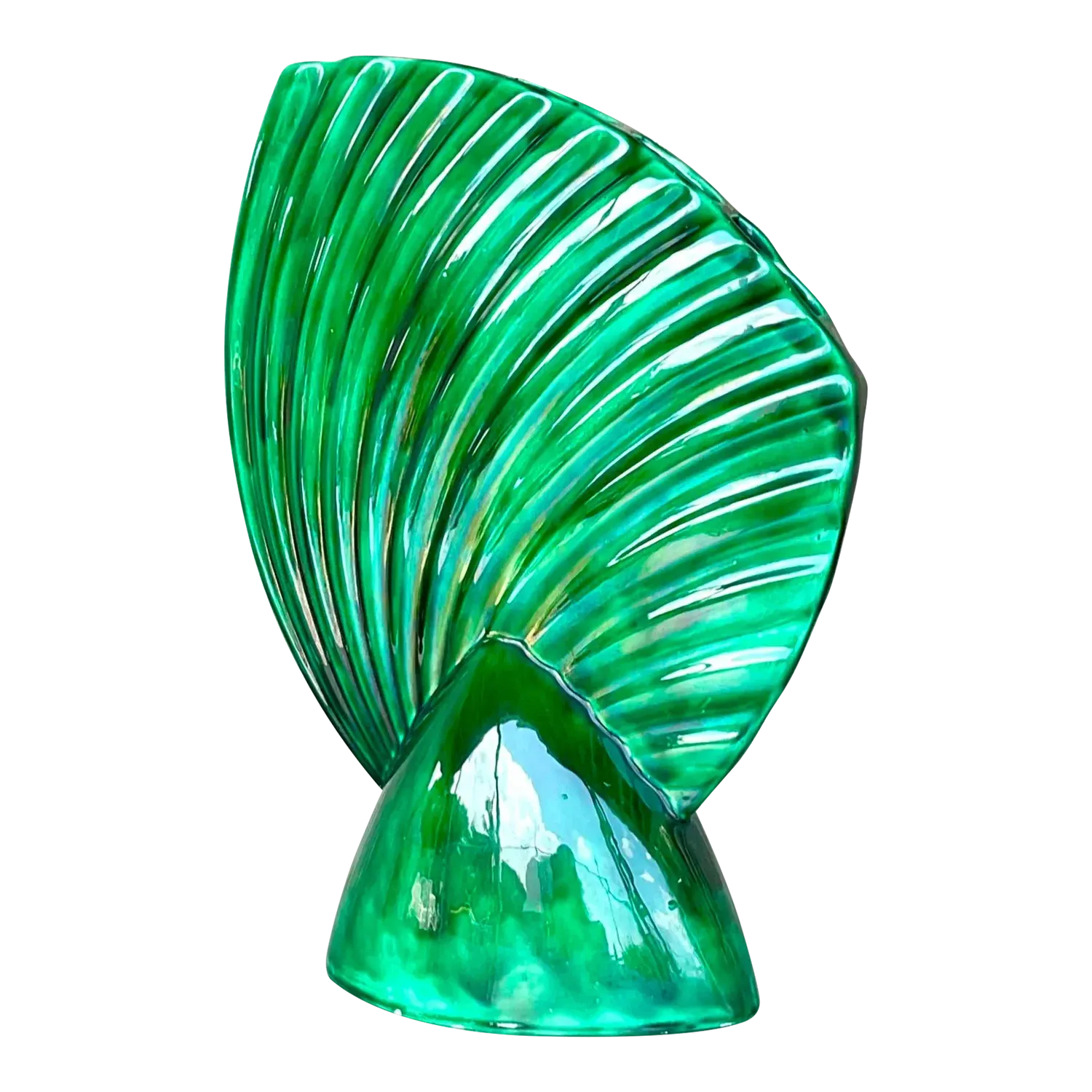 Mid 20th Century Vintage Mid-Century Modern Glazed Ceramic Gladiola Vase — additional photo 7