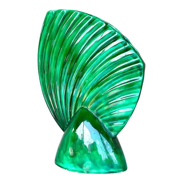 Mid 20th Century Vintage Mid-Century Modern Glazed Ceramic Gladiola Vase — additional photo 7