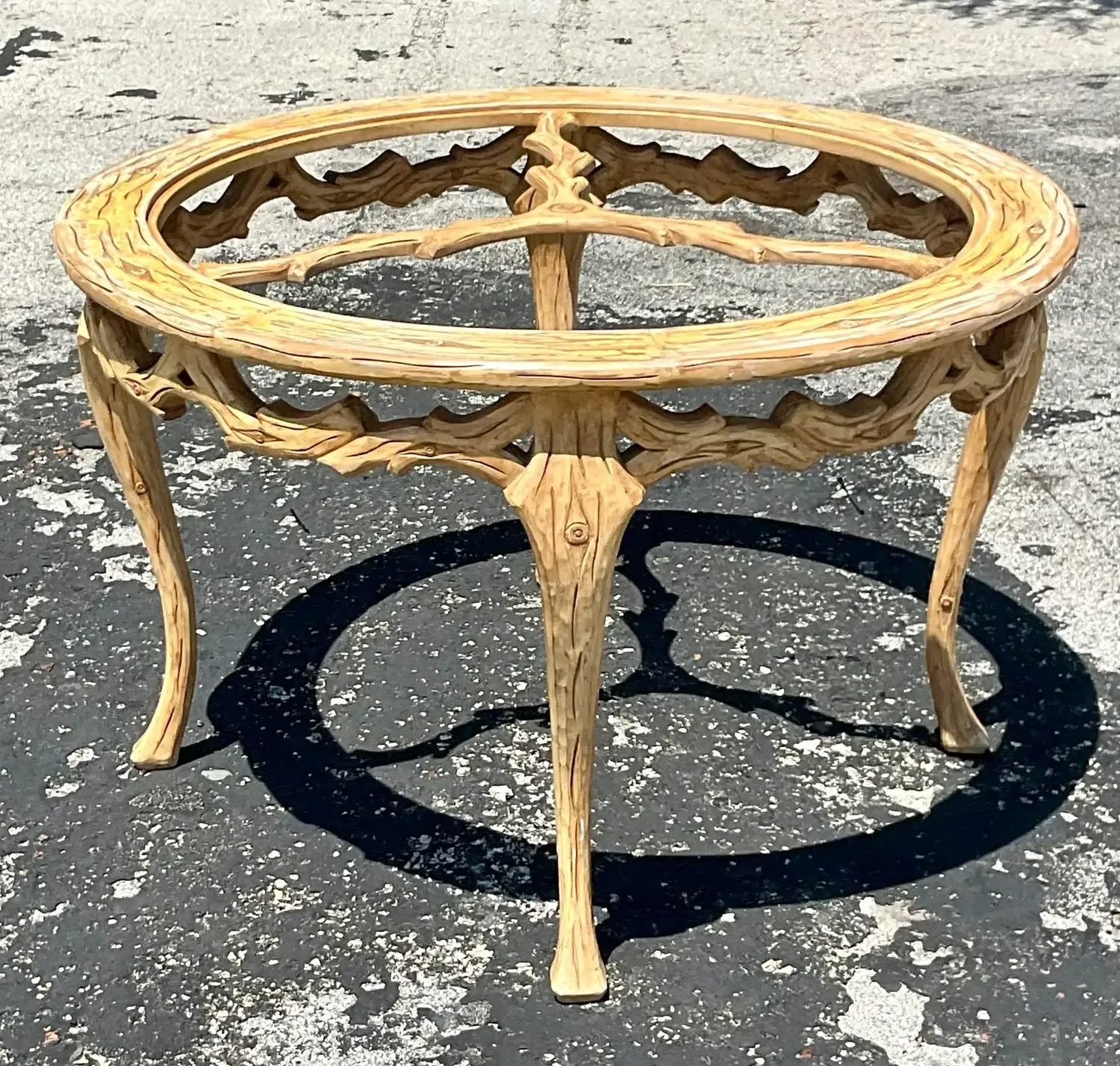 Mid 20th Century Vintage Regency Faux Bois Dining Table — additional photo 2