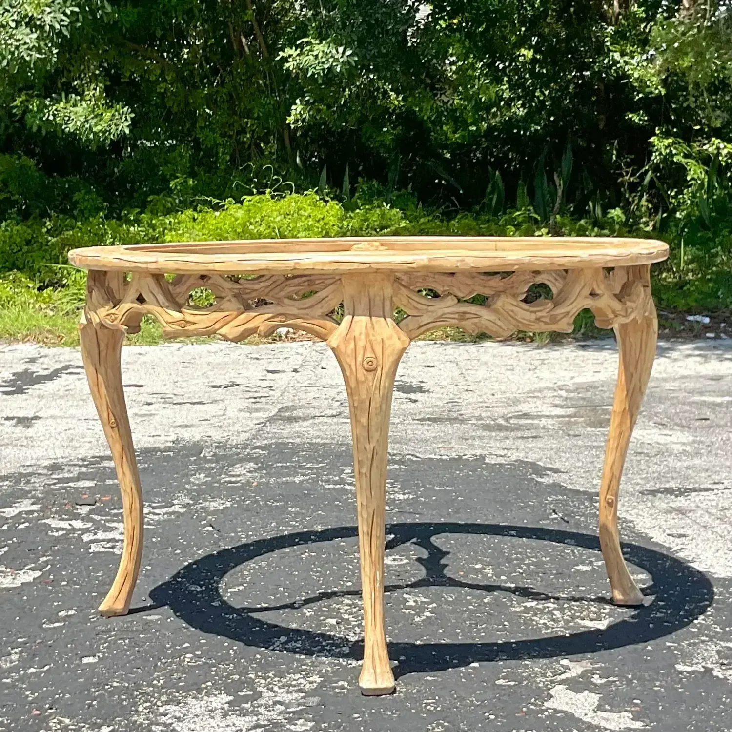Mid 20th Century Vintage Regency Faux Bois Dining Table — additional photo 4