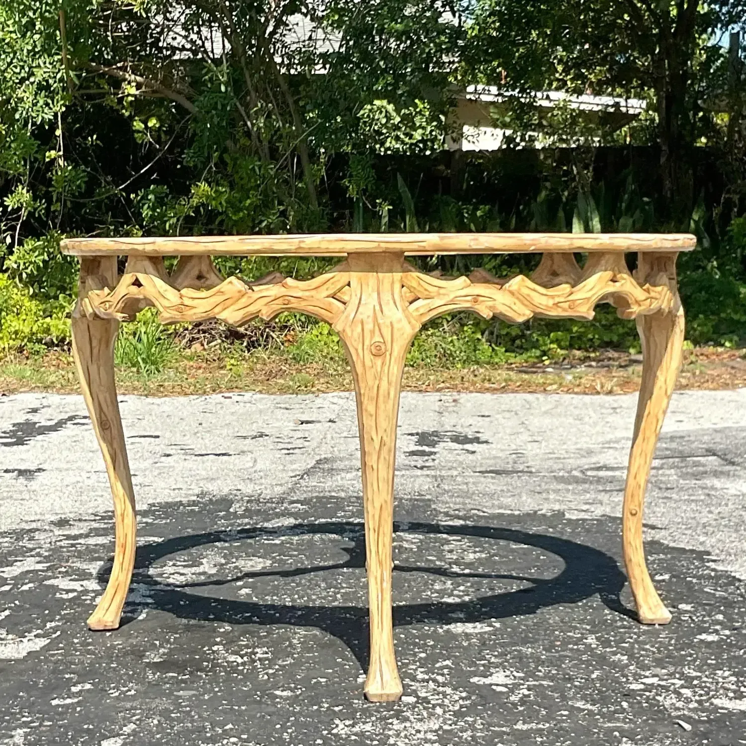 Mid 20th Century Vintage Regency Faux Bois Dining Table — additional photo 6