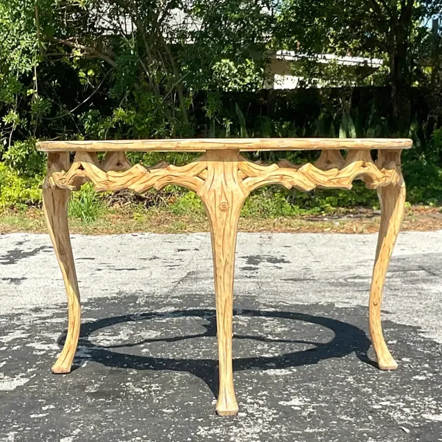Mid 20th Century Vintage Regency Faux Bois Dining Table — additional photo 6