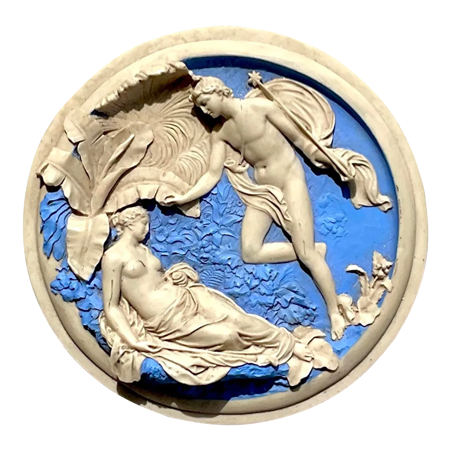 Mid 20th Century Vintage Regency Resin Italian Frieze Medallion