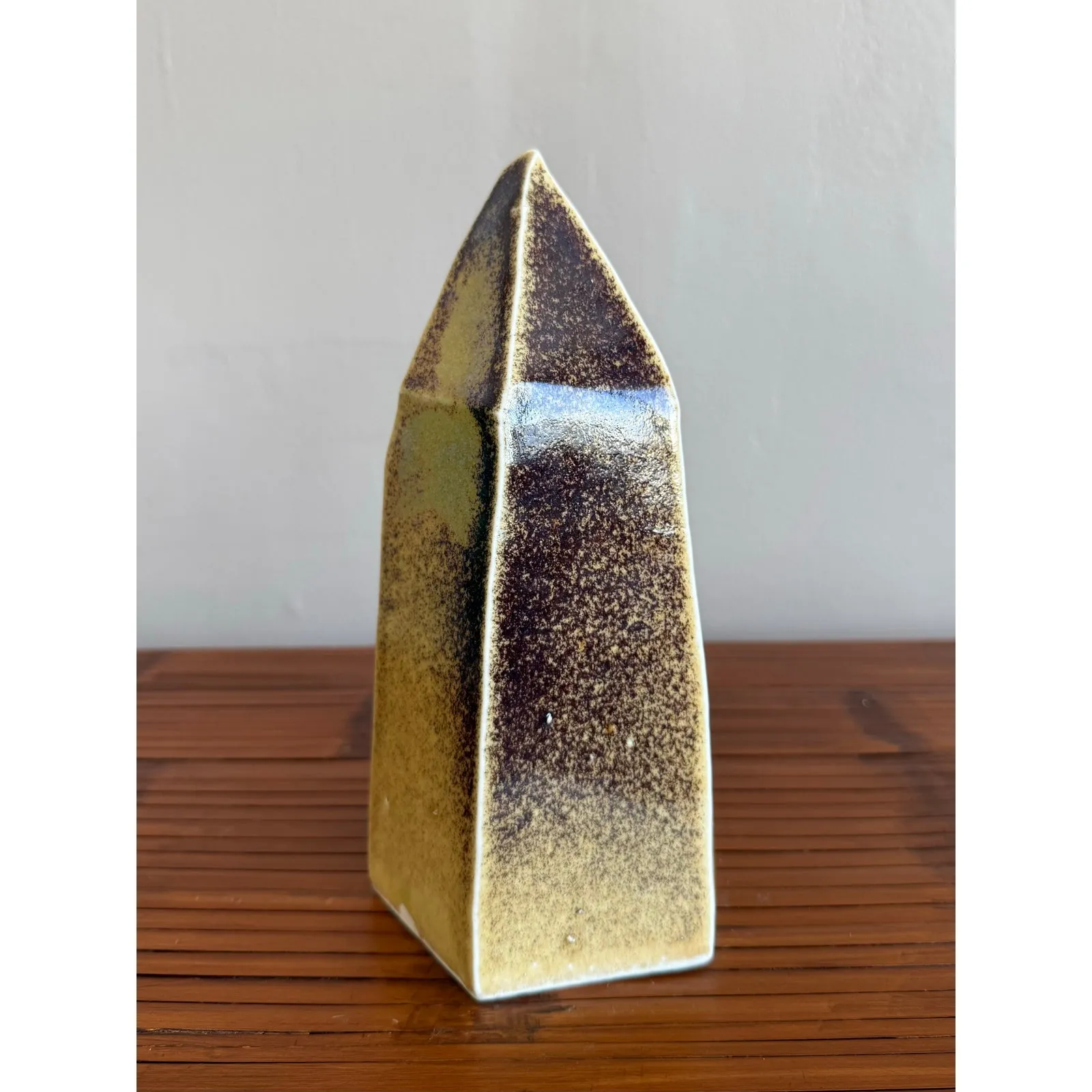Mid-Century Boho Original Studio Pottery Clock — additional photo 2