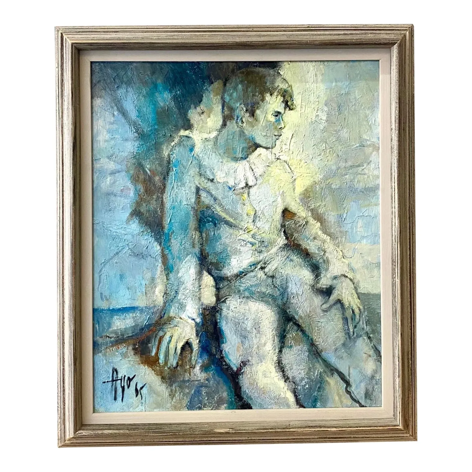Midcentury Signed Original Oil Painting on Canvas — additional photo 1