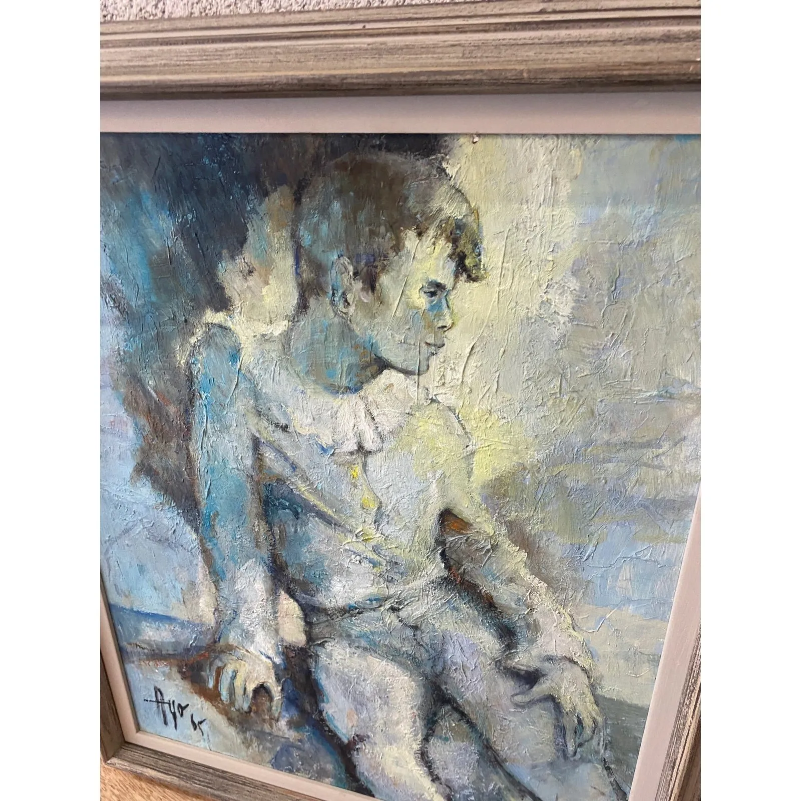 Midcentury Signed Original Oil Painting on Canvas — additional photo 2