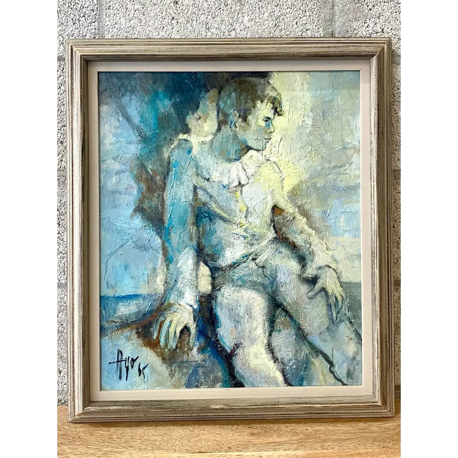 Midcentury Signed Original Oil Painting on Canvas — additional photo 5