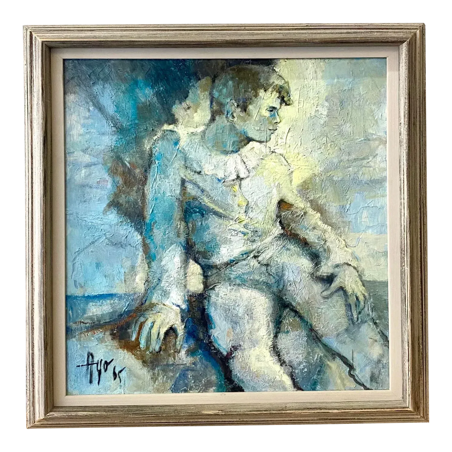 Midcentury Signed Original Oil Painting on Canvas