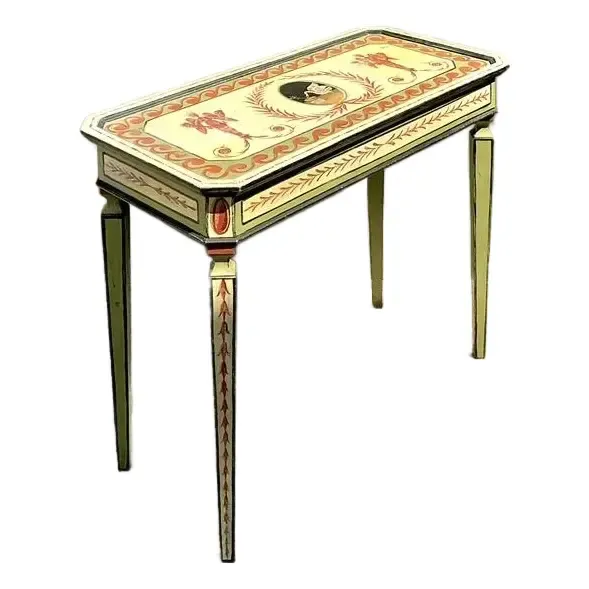 Vintage 1992 Hand Painted Swan Console Table — additional photo 1