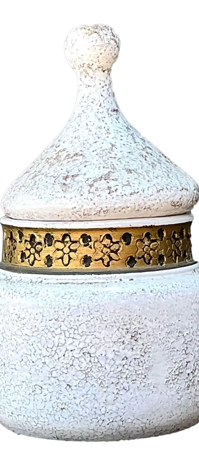 Vintage Italian Rosenthal Netter Glazed Ceramic Lidded Jar