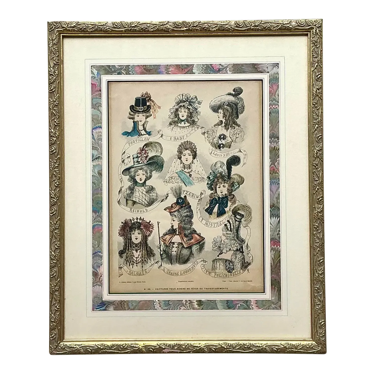 Vintage 18th Century French Coiffure Etching — additional photo 1