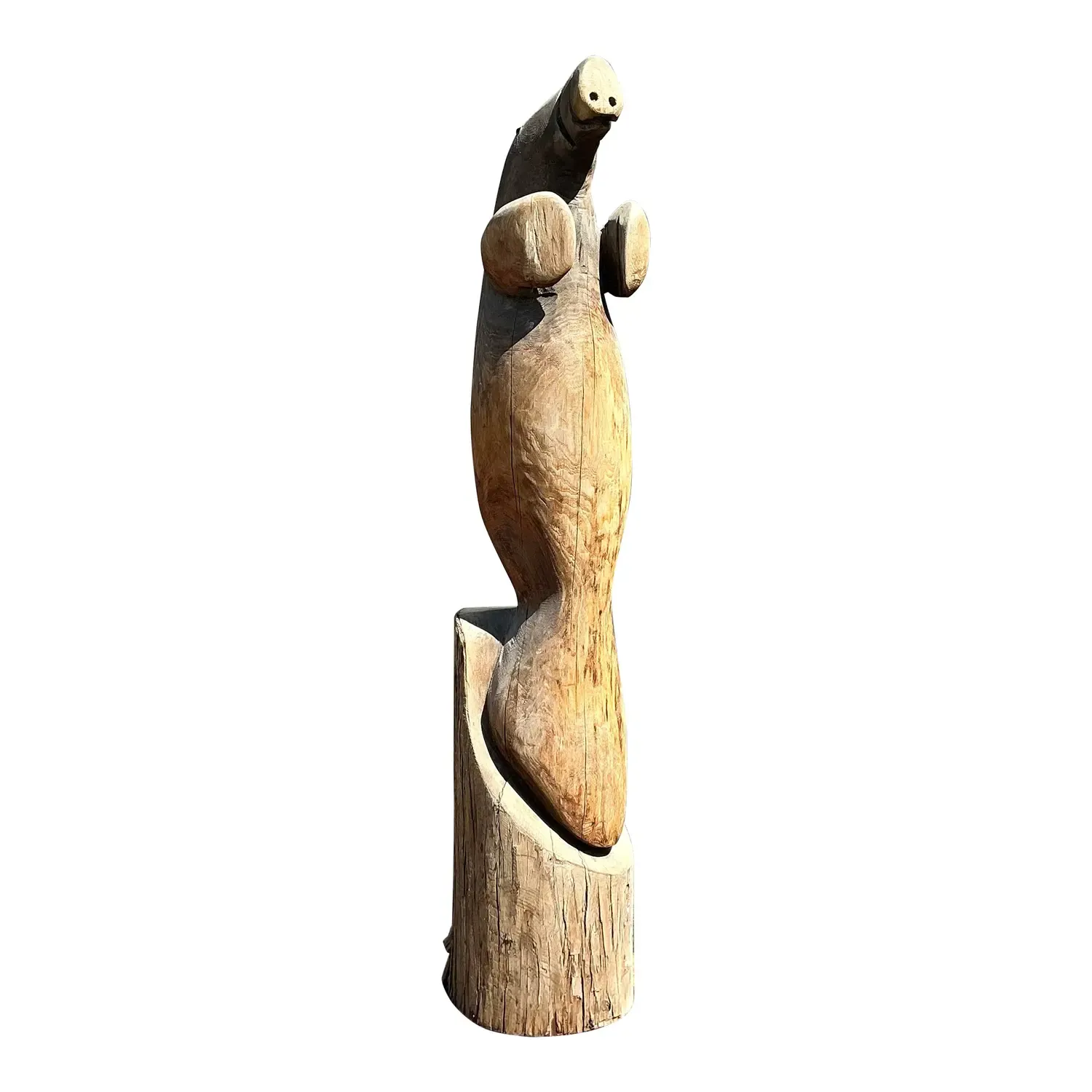 Vintage Hand Carved Walrus Statue — additional photo 1