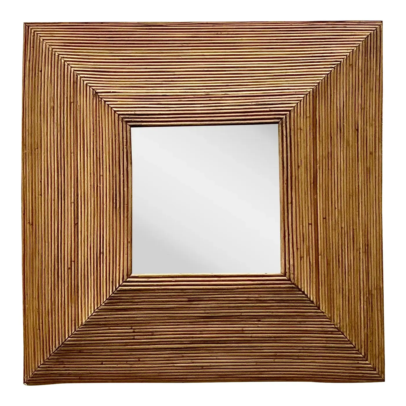 Vintage Coastal Pencil Reed Mirror — additional photo 1